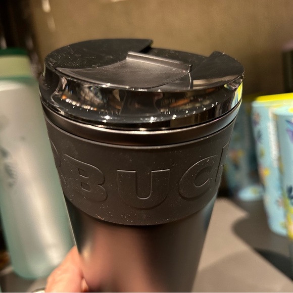 Starbucks New 2023 Matt Black Stainless Steel Rubber Grip Cold Brew Cup Tumbler - Picture 4 of 11